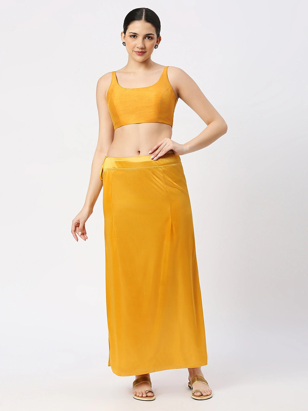 Golden Yellow Satin Petticoat