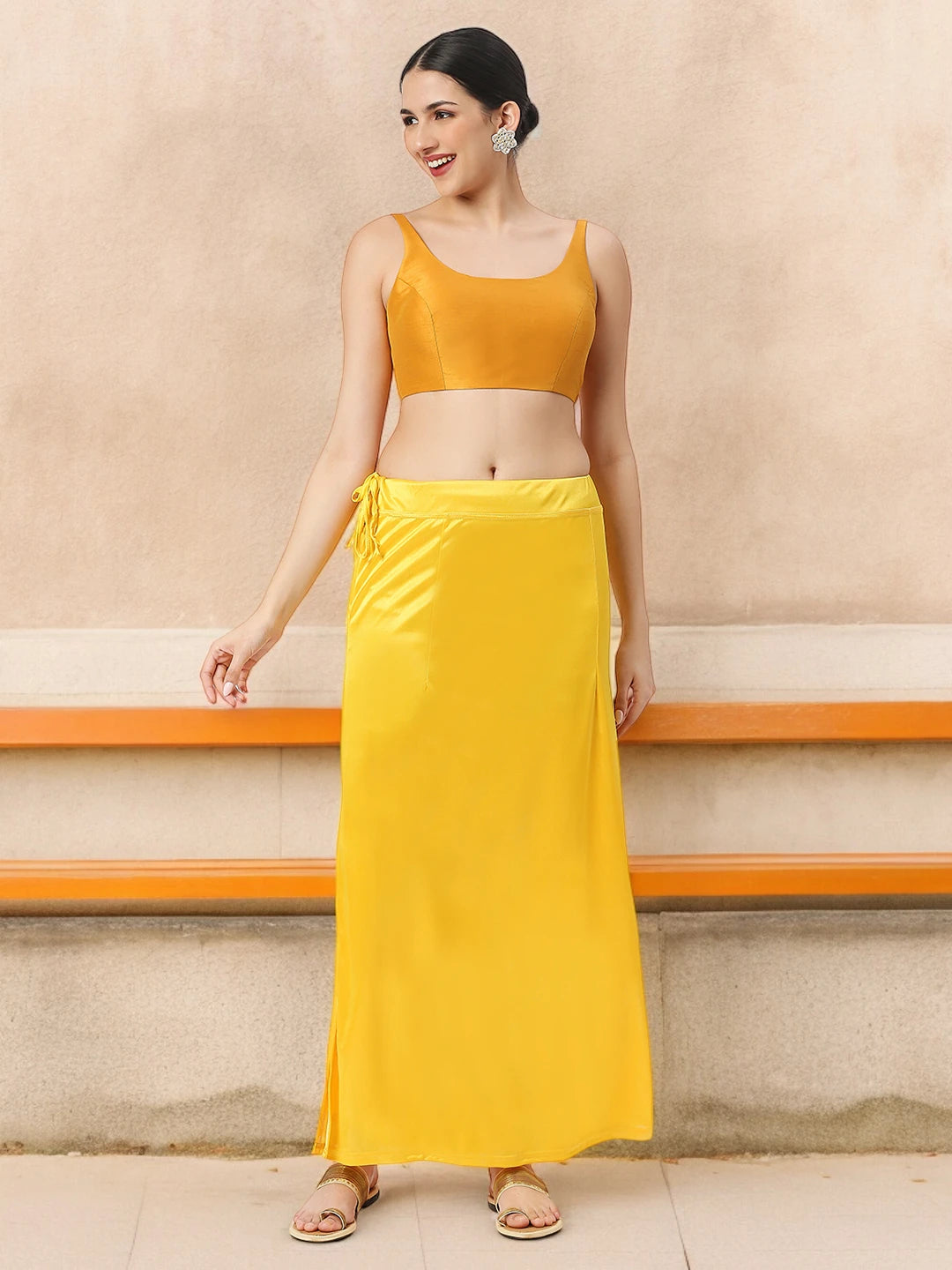 Pineapple Yellow Satin Petticoat