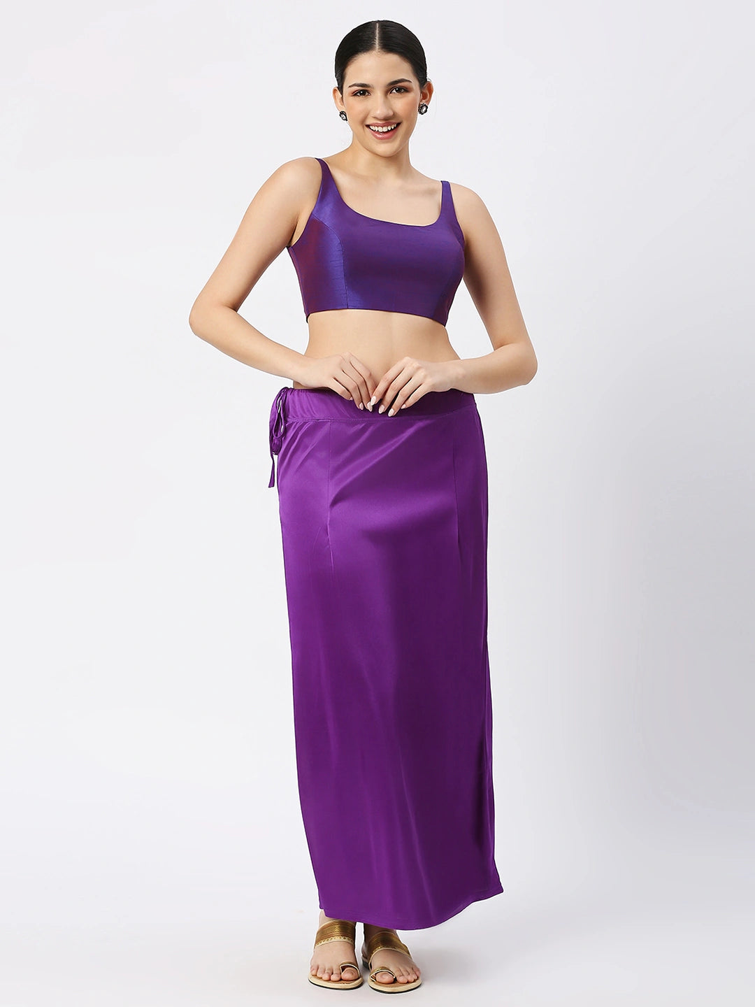 Indigo Purple Satin Petticoat