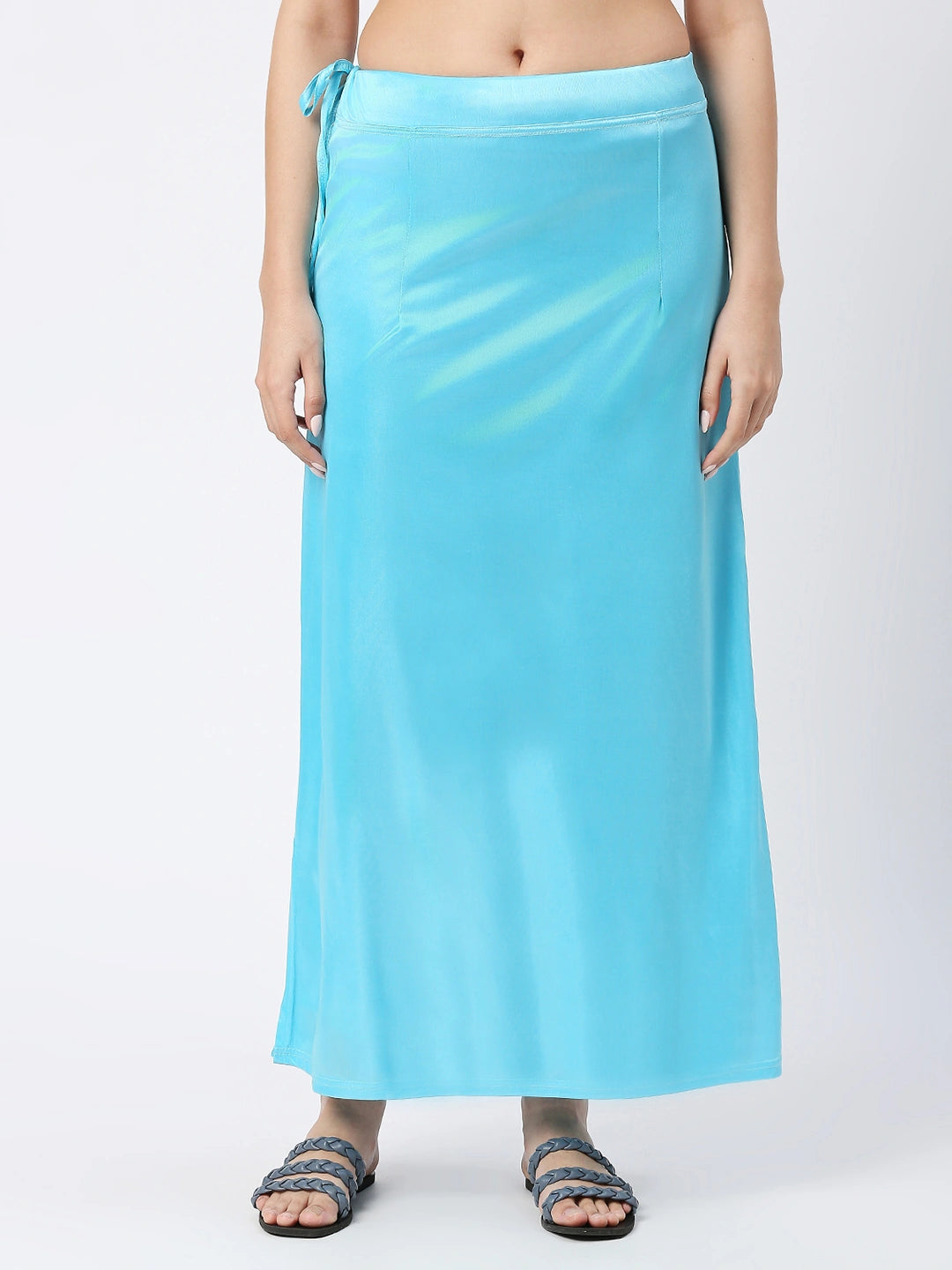 Sky Blue Satin Petticoat