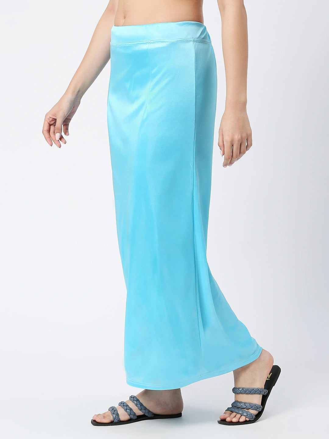 Sky Blue Satin Petticoat