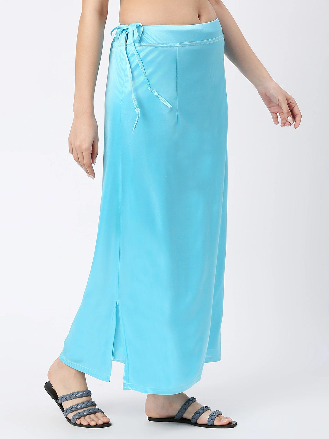 Sky Blue Satin Petticoat