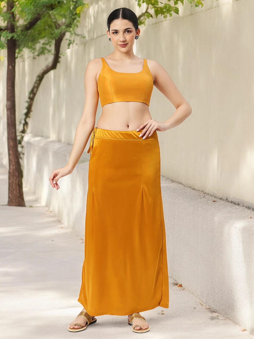 Chrome Yellow Satin Petticoat