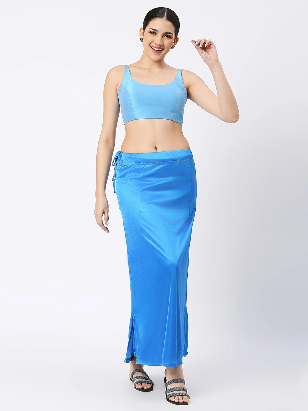 Azure Blue Satin Petticoat