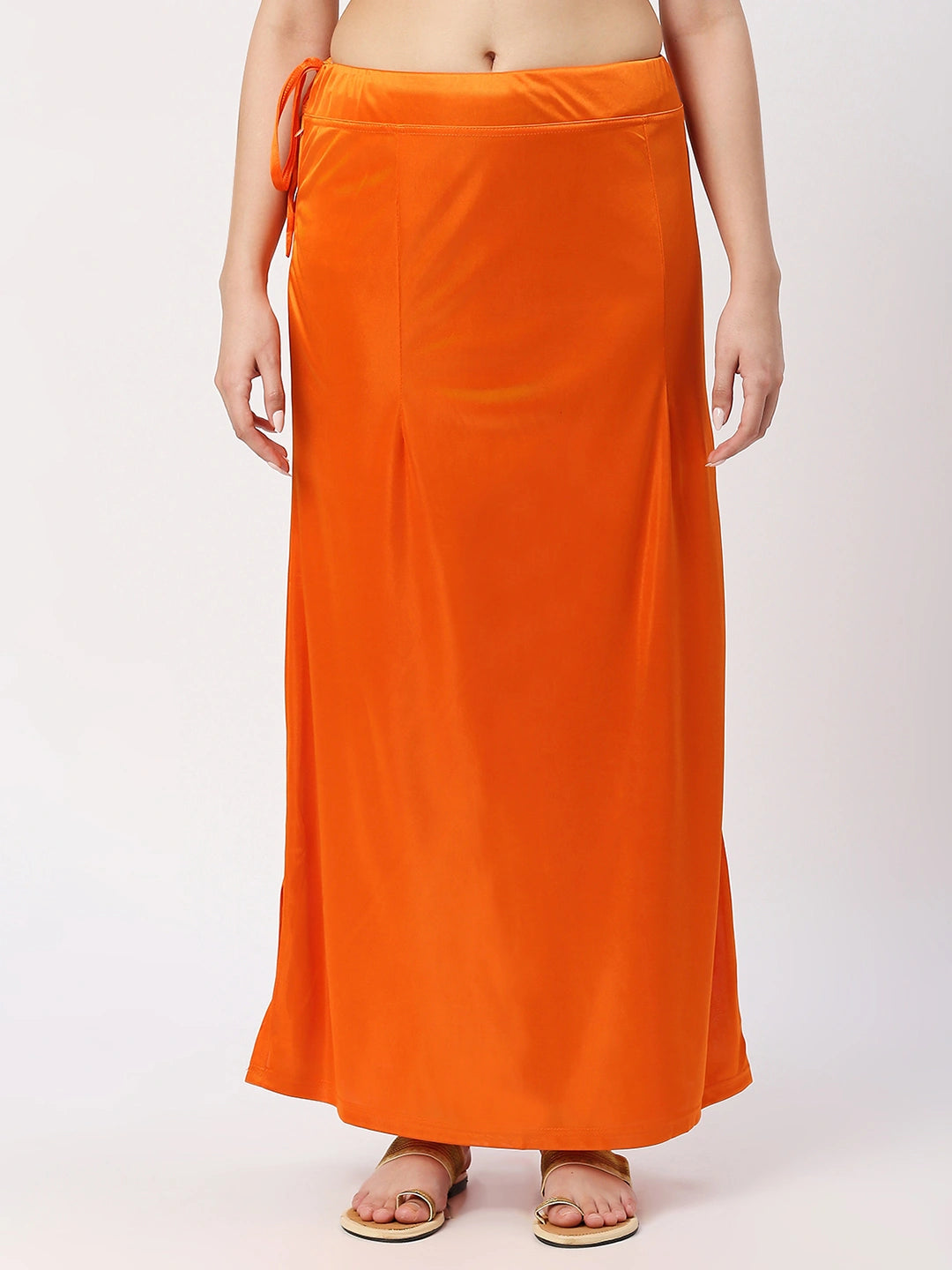 Apricot Orange Satin Petticoat