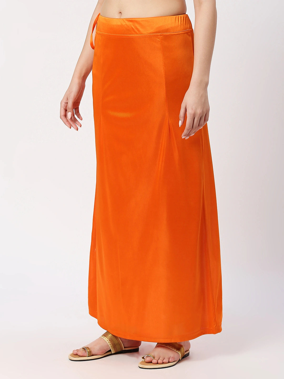 Apricot Orange Satin Petticoat