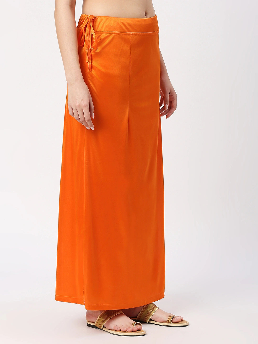 Apricot Orange Satin Petticoat