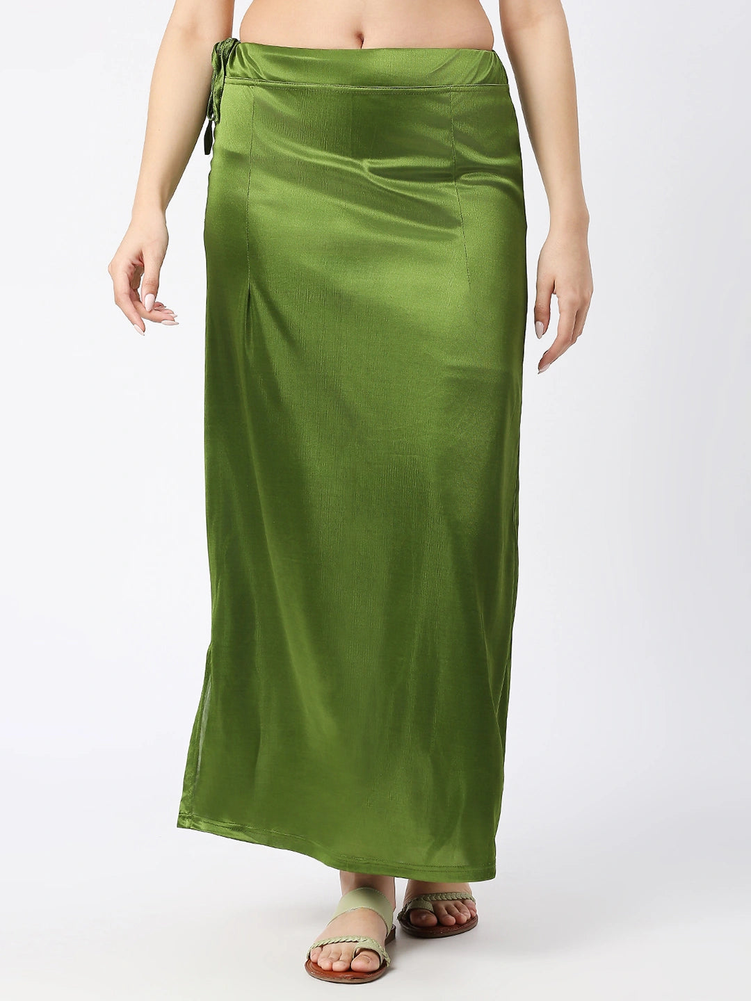 Olive Green Satin Petticoat