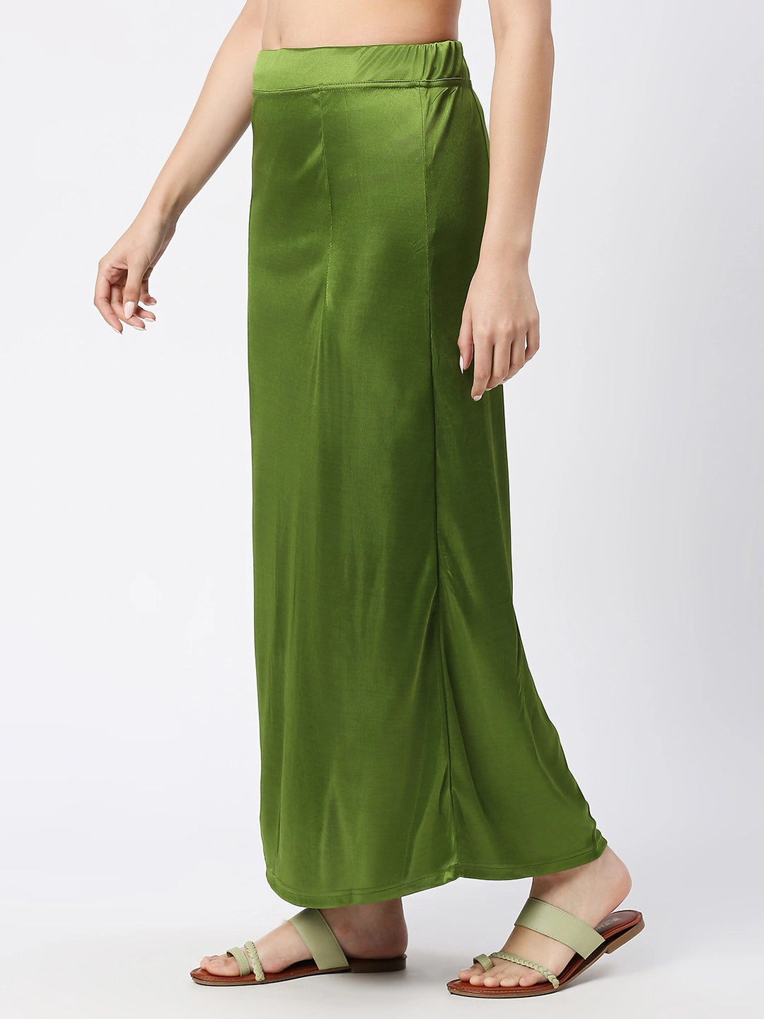 Olive Green Satin Petticoat