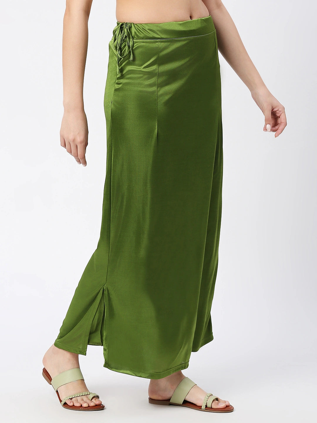 Olive Green Satin Petticoat