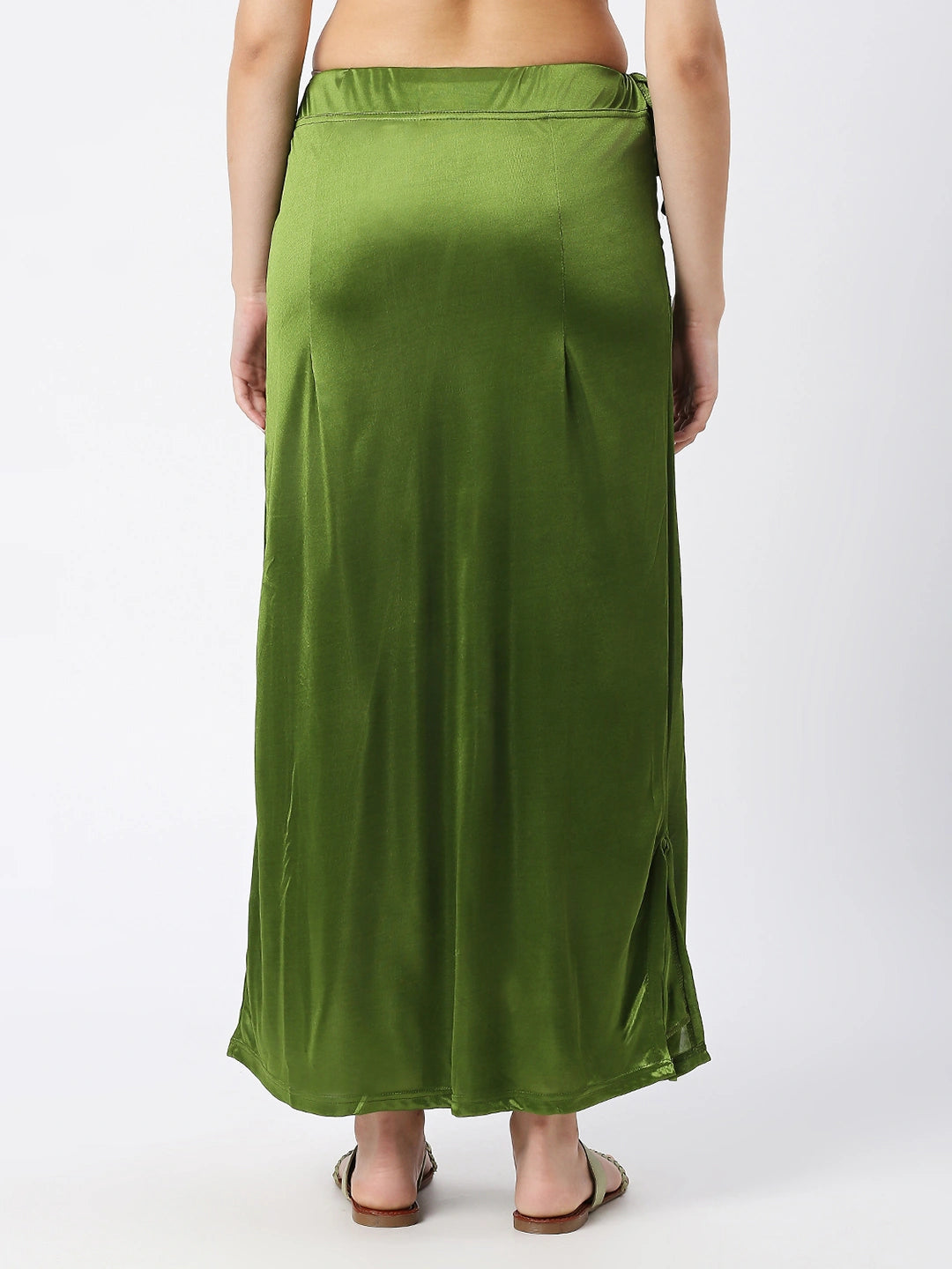 Olive Green Satin Petticoat