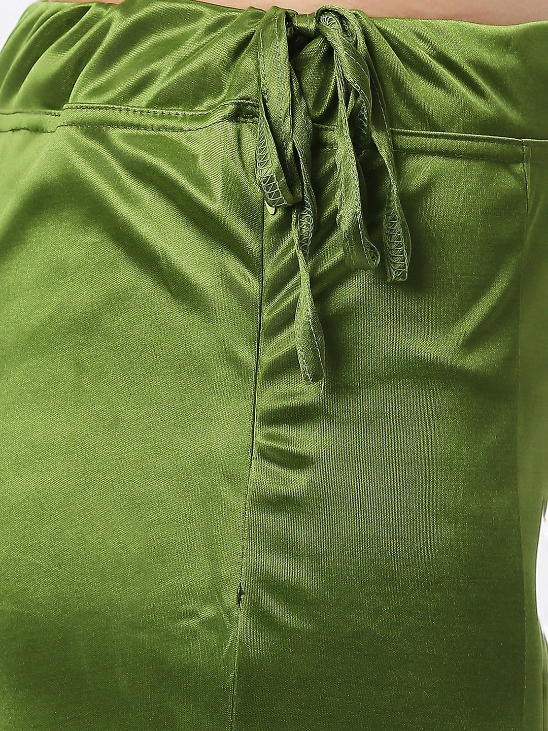 Olive Green Satin Petticoat