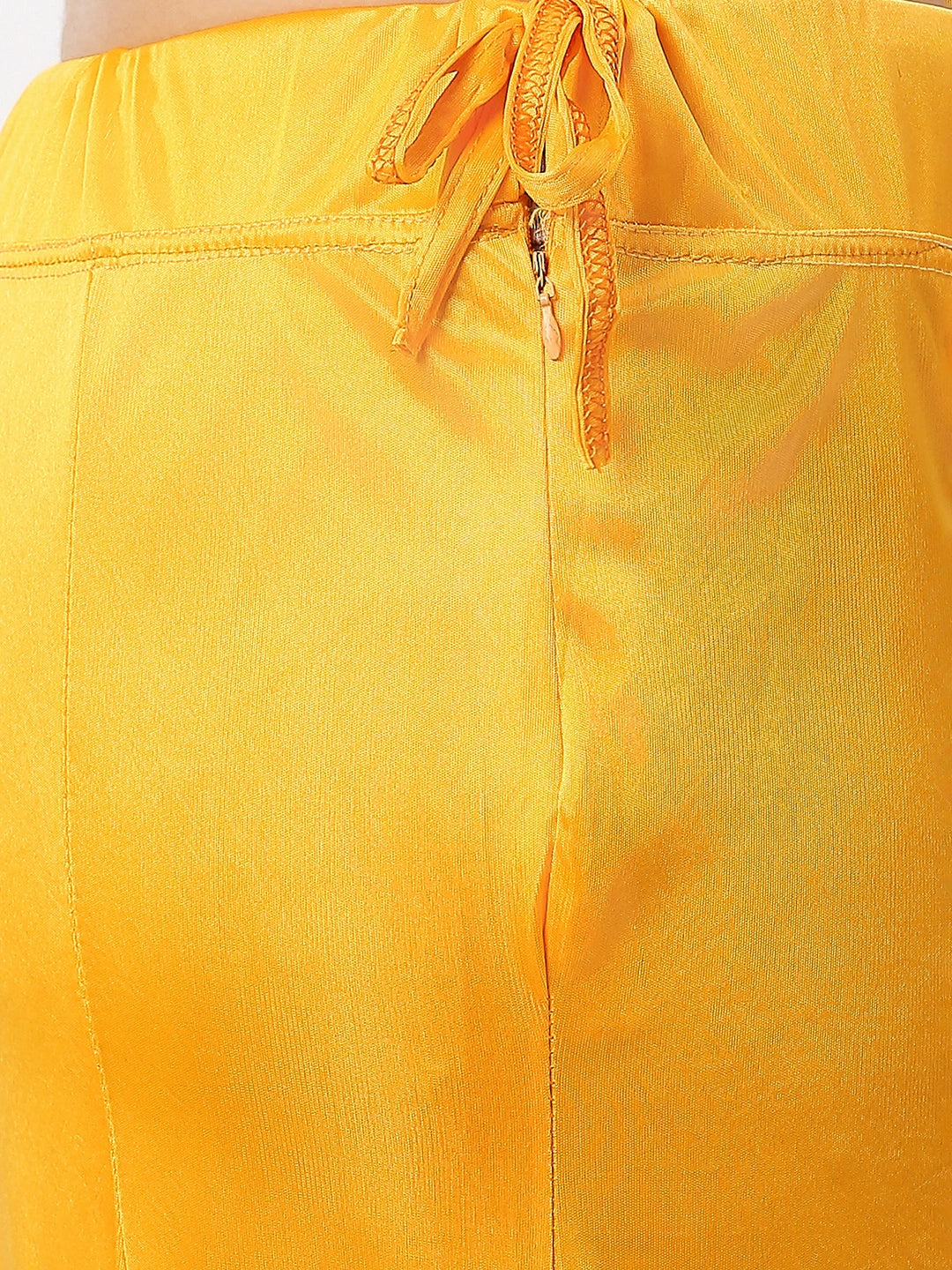 Bright Yellow Satin Petticoat