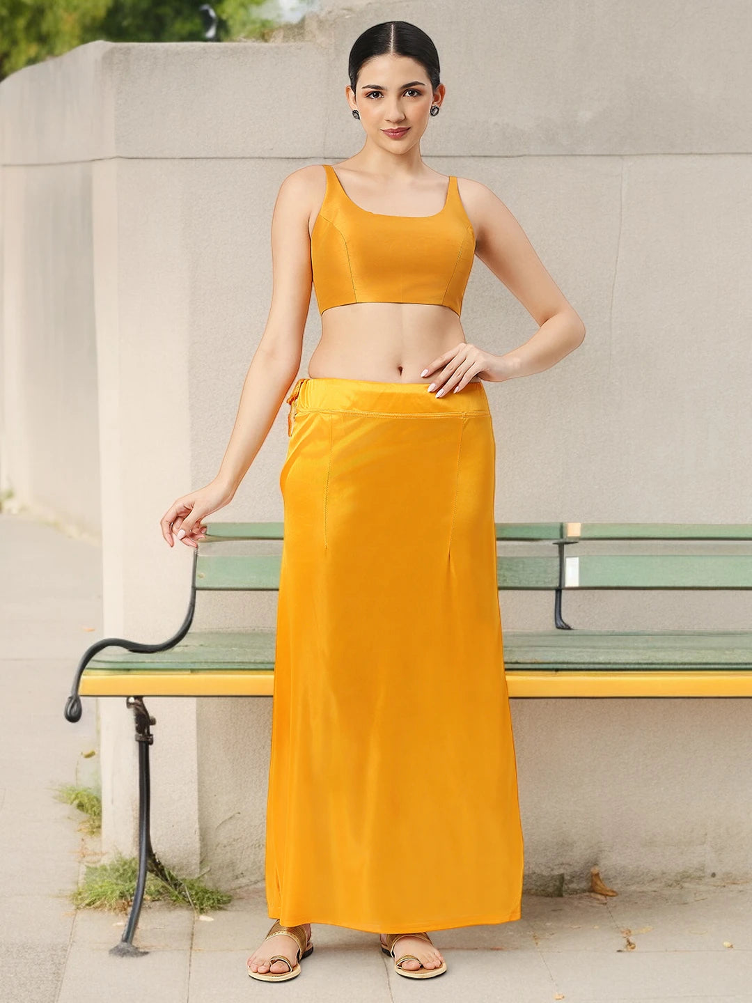 Bright Yellow Satin Petticoat