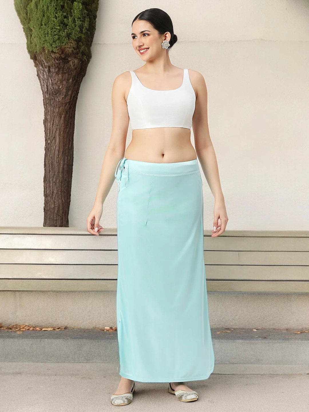 Light Blue Satin Petticoat