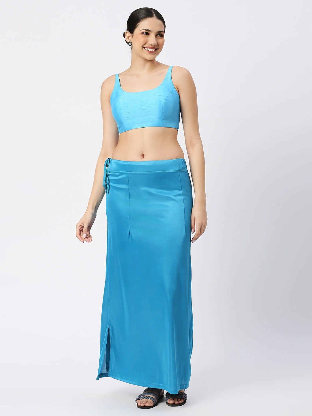 Ocean Blue Satin Petticoat