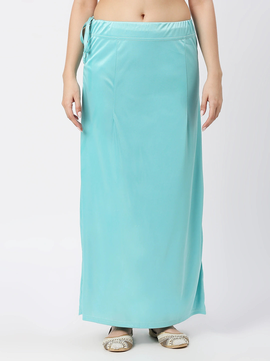 Sky Blue Satin Petticoat