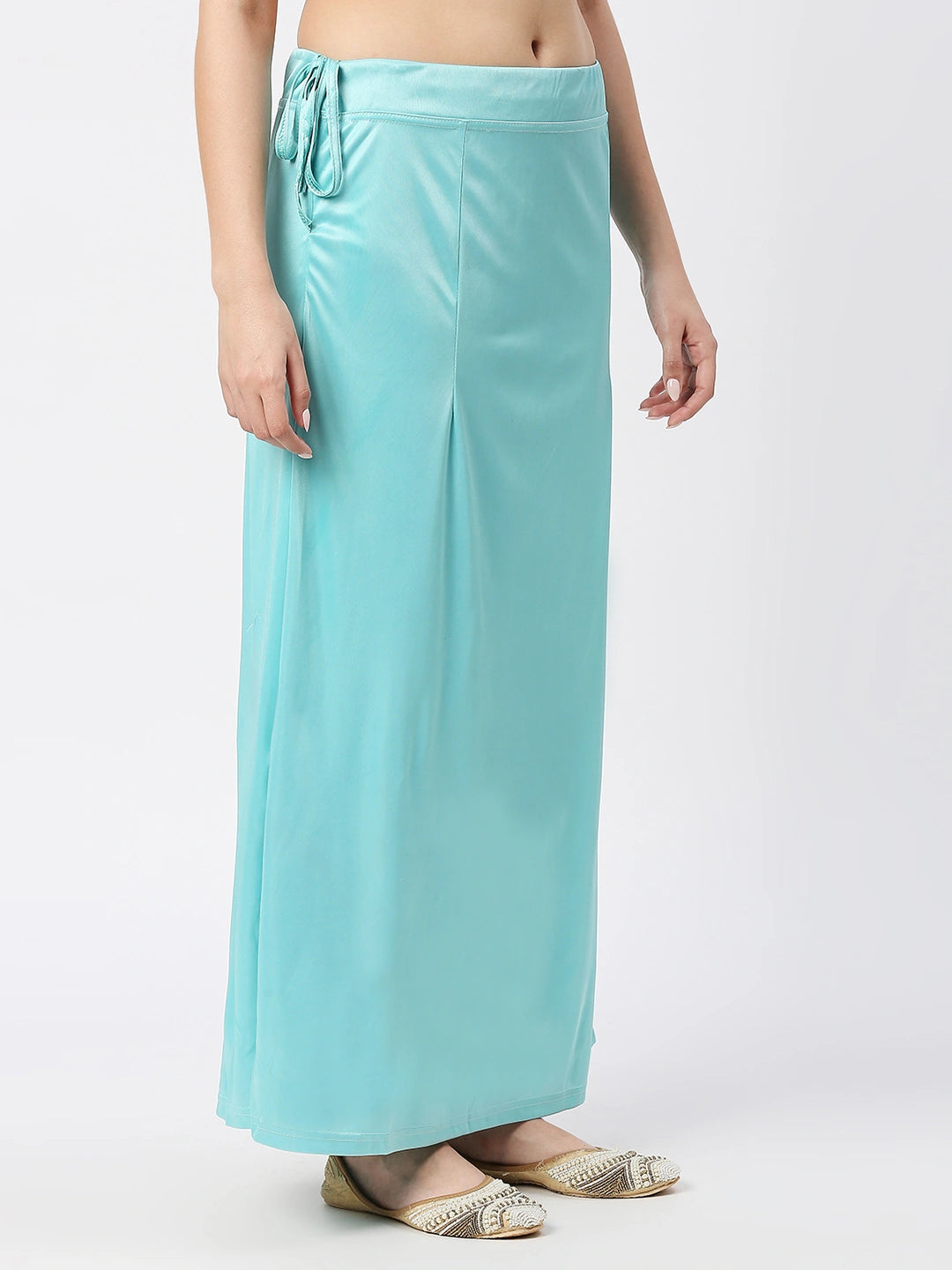 Sky Blue Satin Petticoat