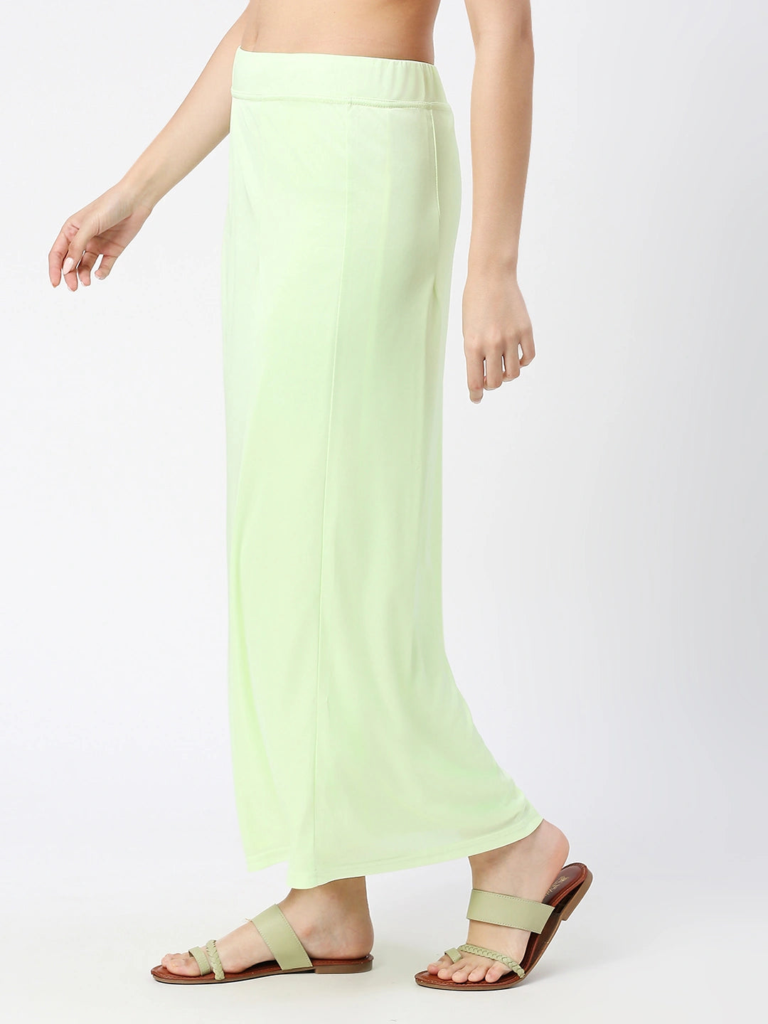 Pista Green Satin Petticoat