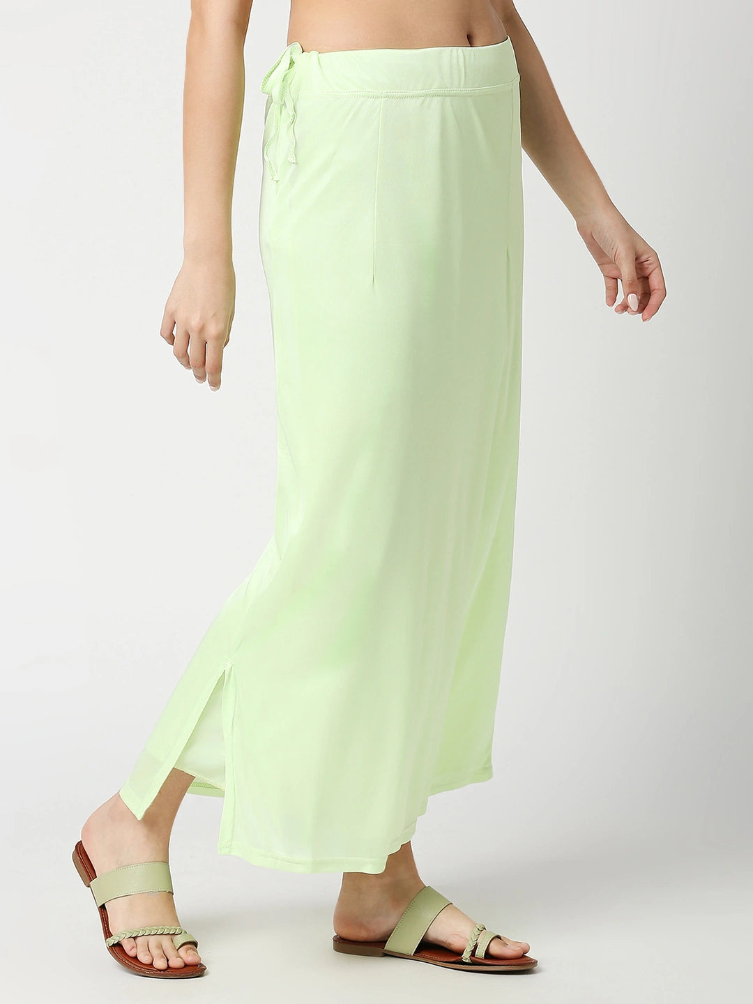 Pista Green Satin Petticoat