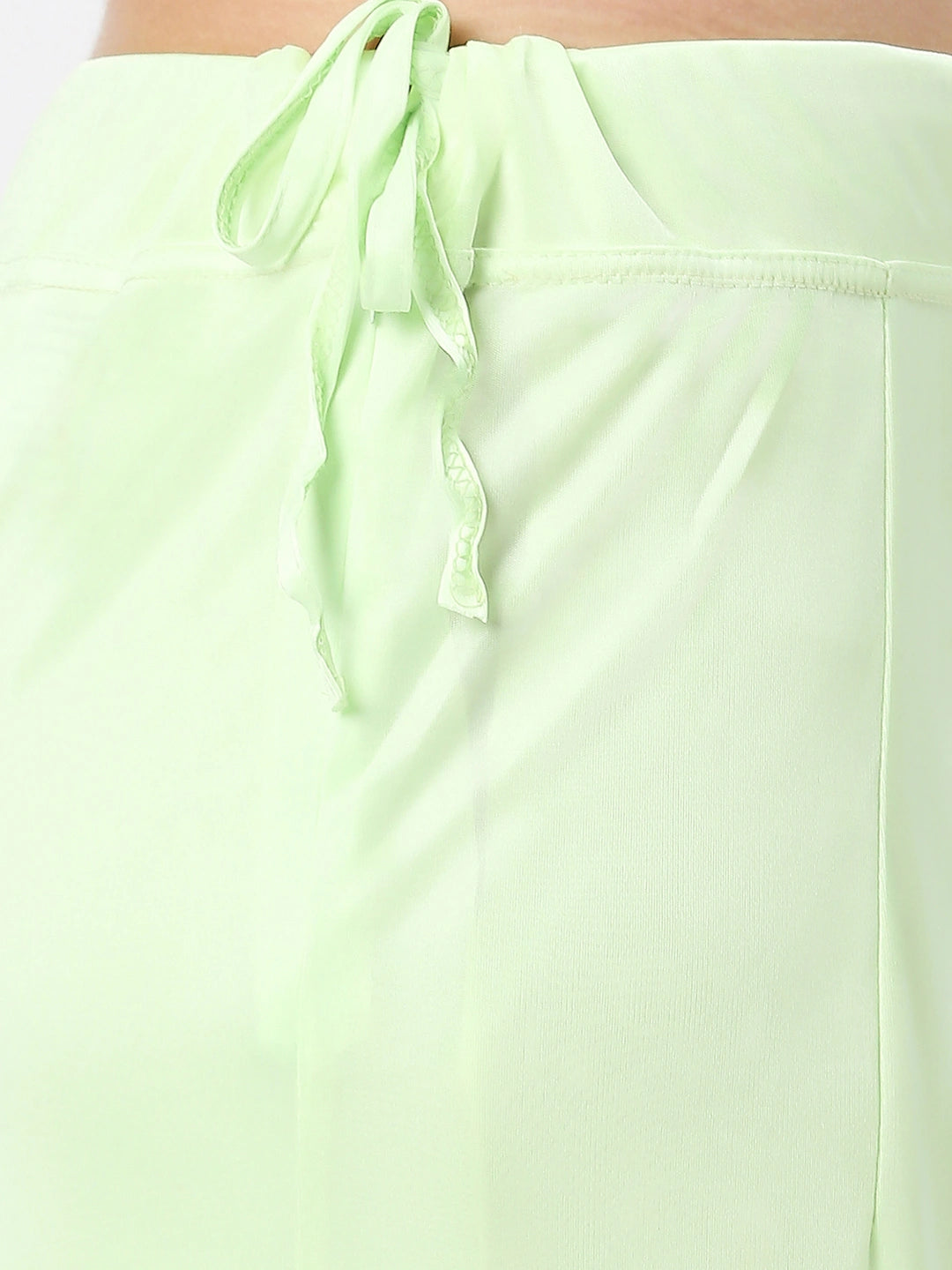 Pista Green Satin Petticoat