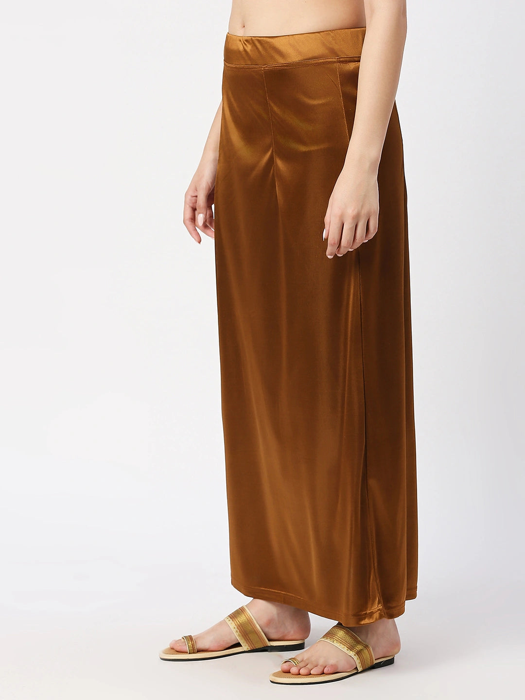 Copper Brown Satin Petticoat