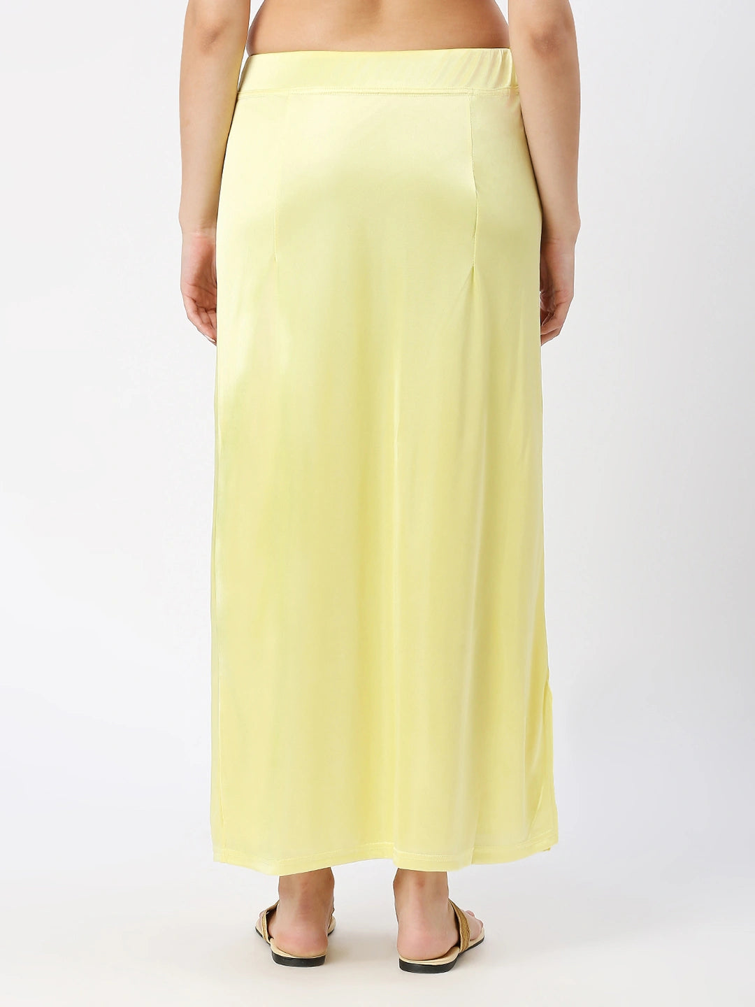 Lime Yellow Satin Petticoat