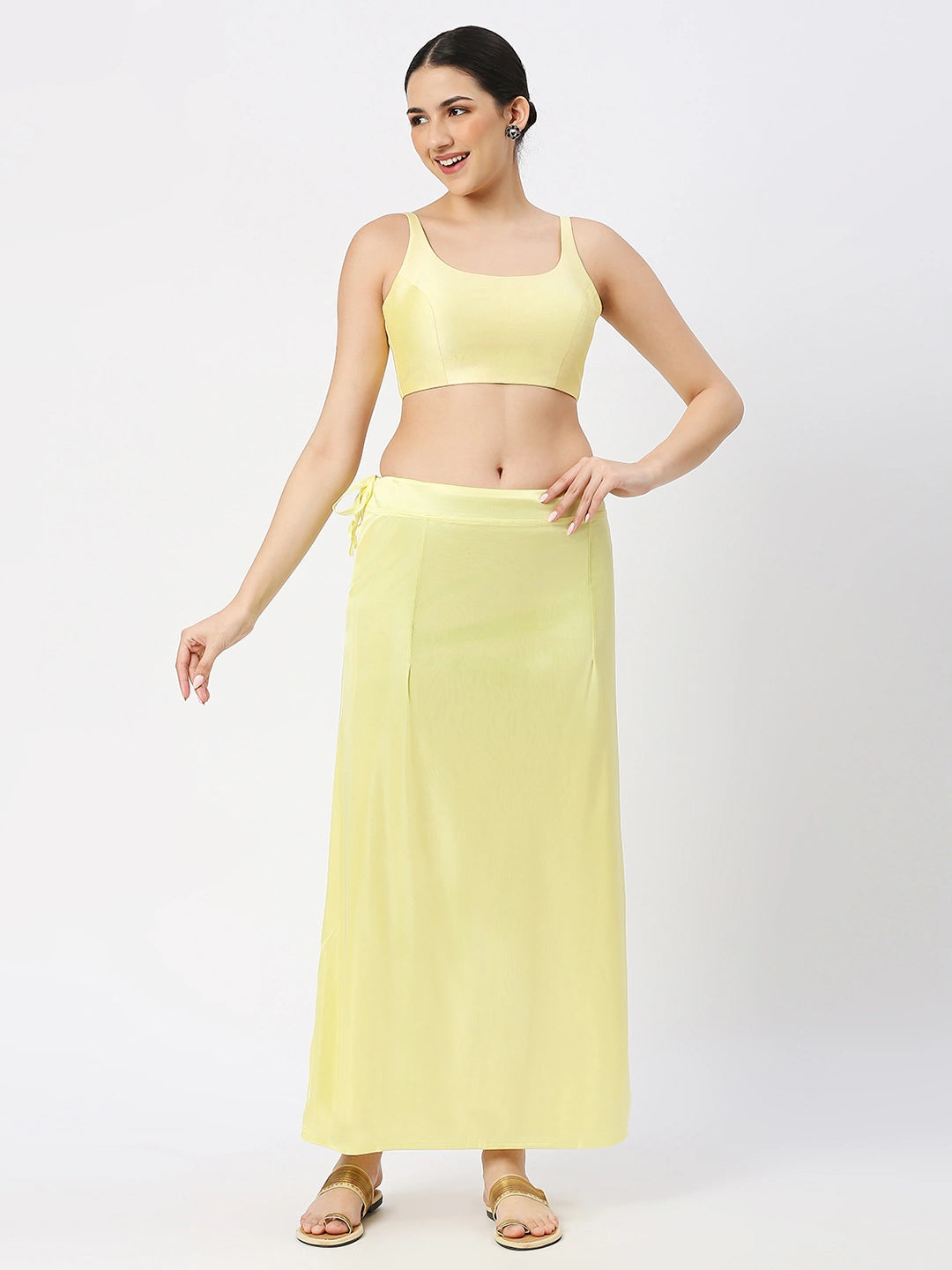 Lime Yellow Satin Petticoat