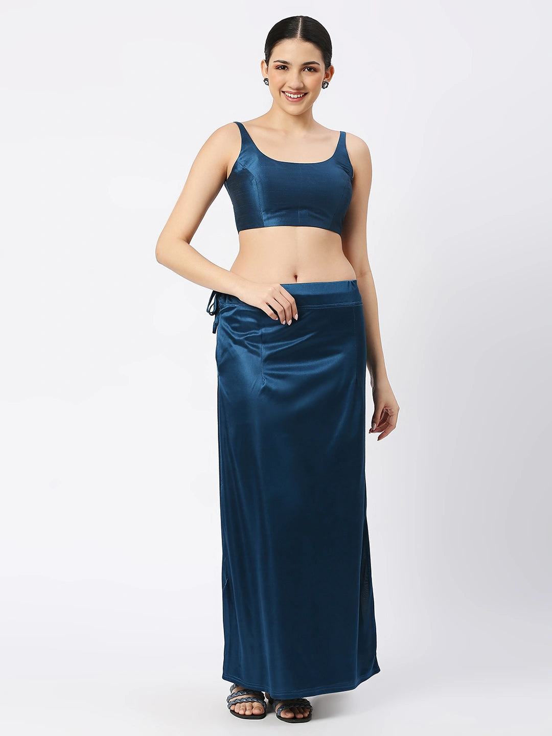 Prussian Blue Satin Petticoat