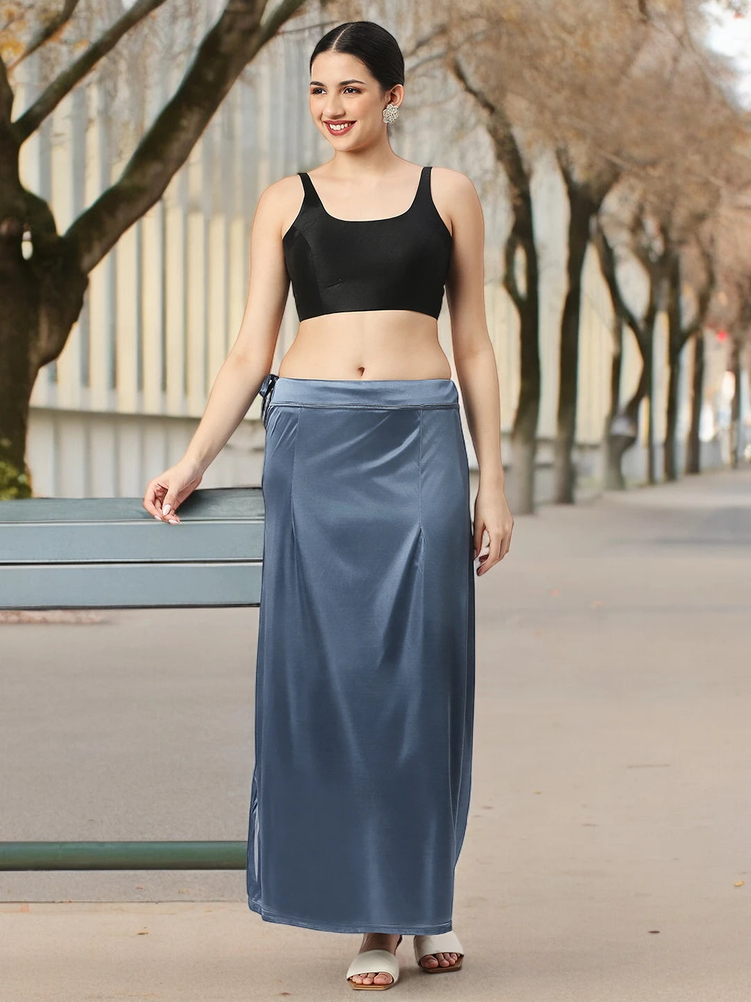 Grey Satin Petticoat