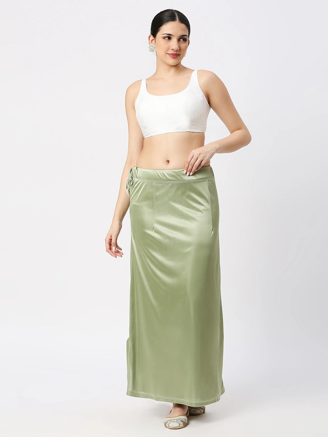Pale Green Satin Petticoat