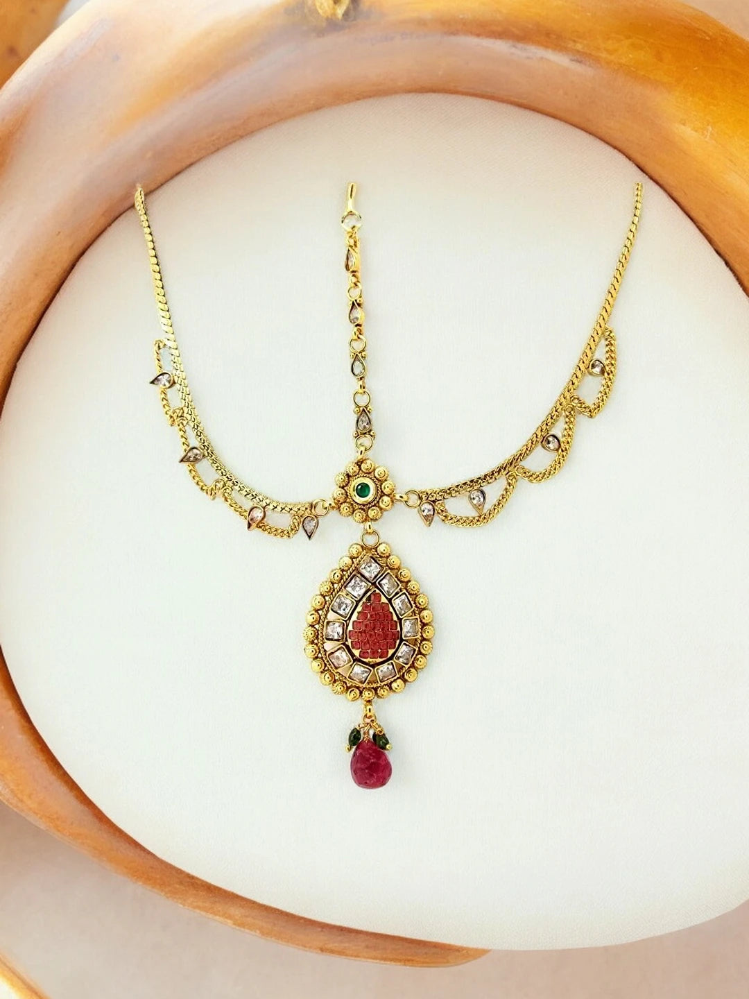 Red Gold Plated Mathapatti