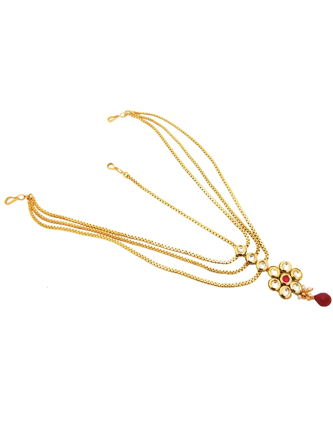 Gold Plated Floral Mathapatti