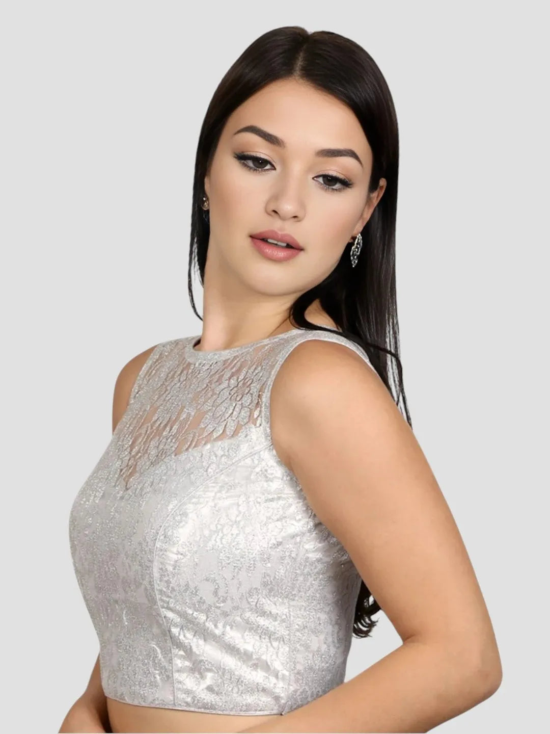 Silver Floral Elegance