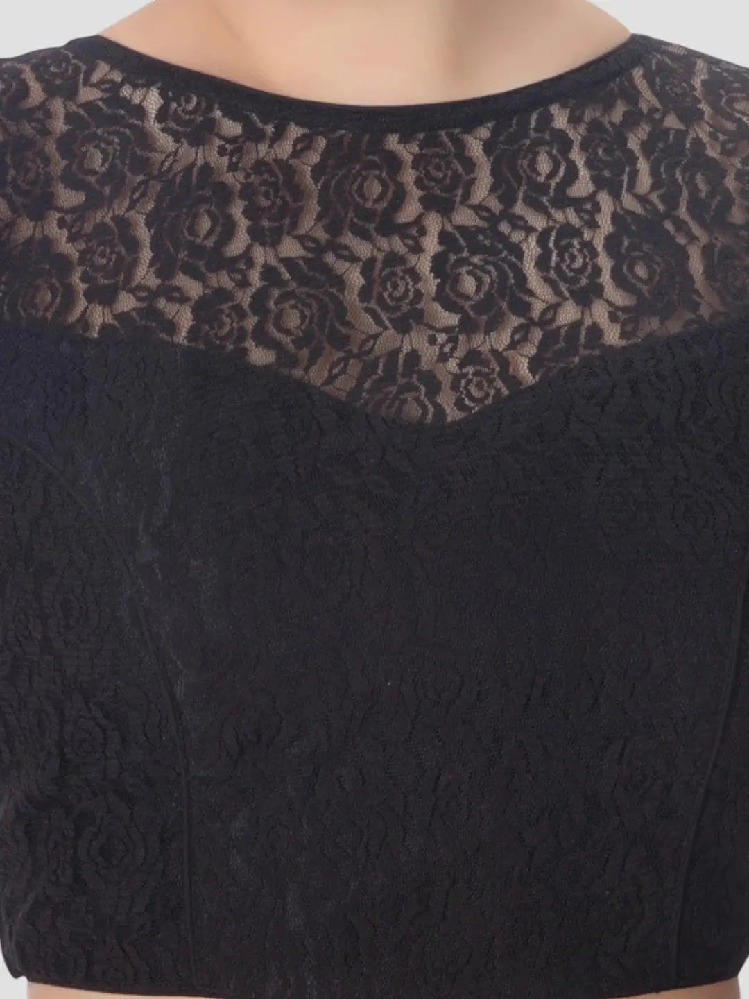 Chic Black Floral Blouse