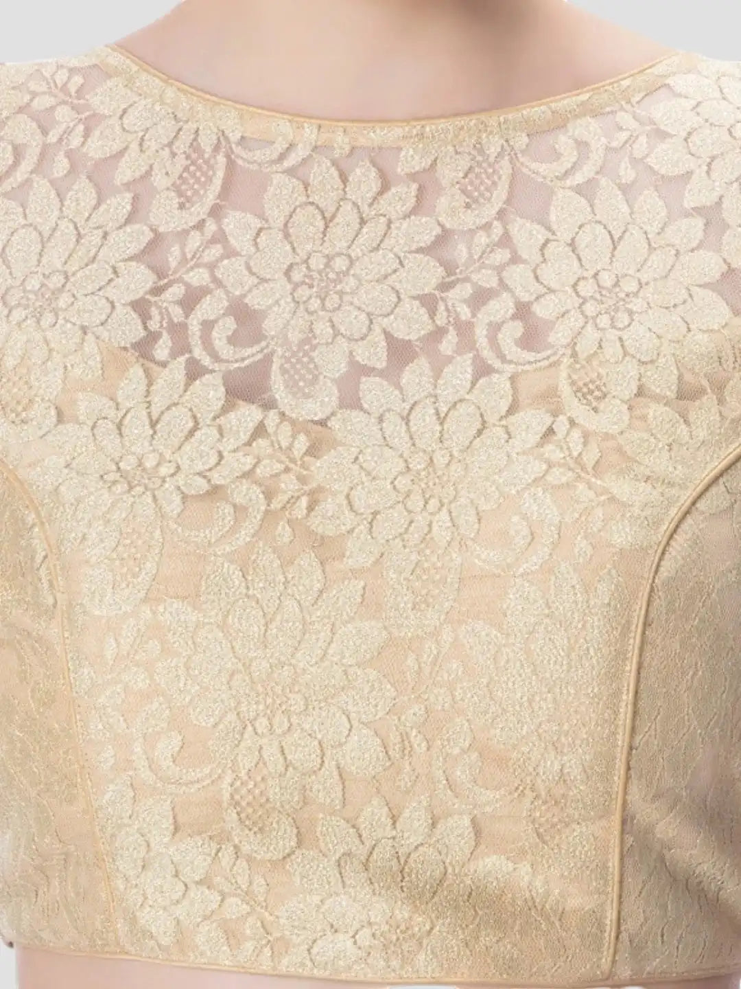Gold Floral Net Blouse