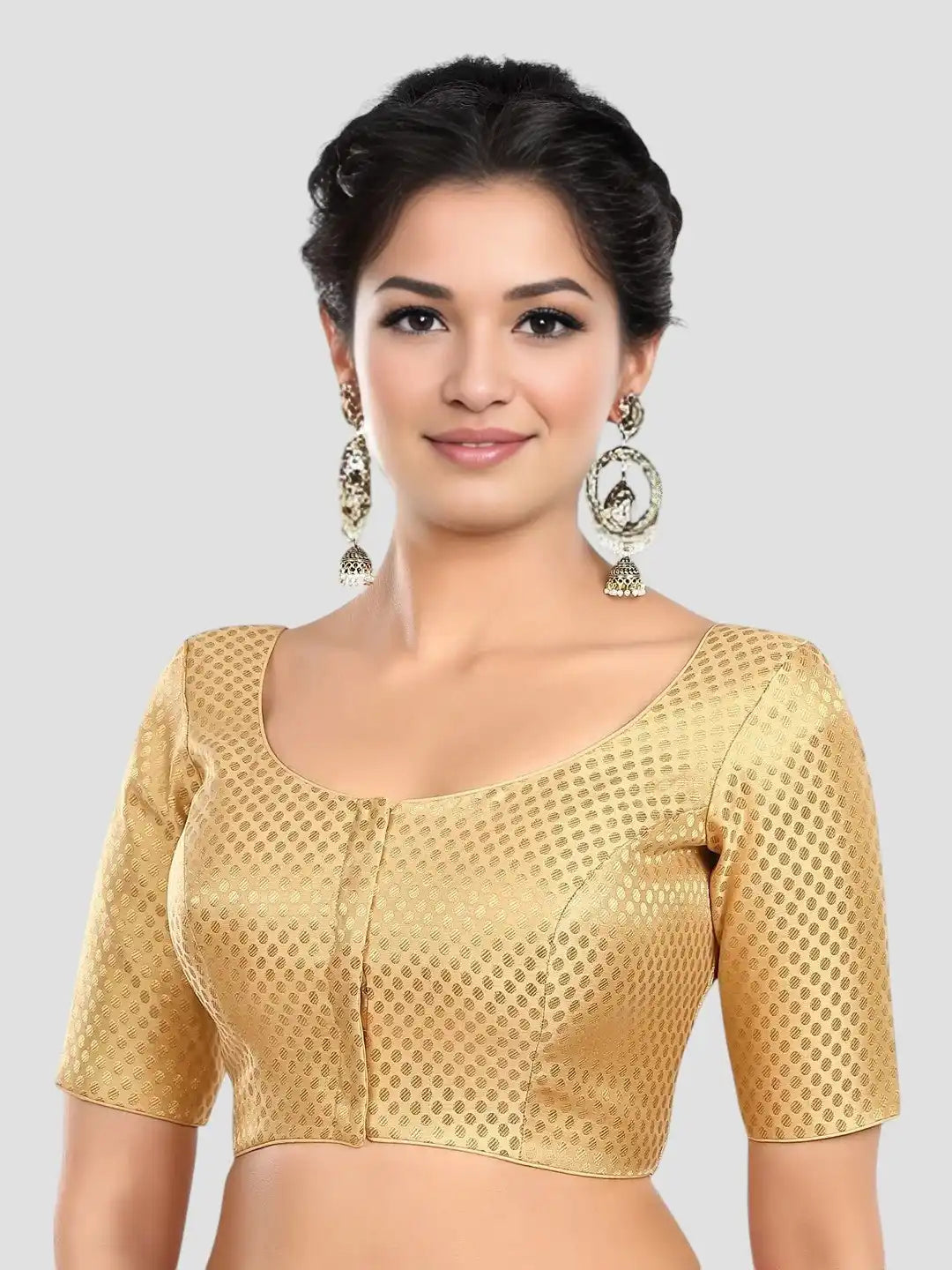 Golden Polka Print Blouse