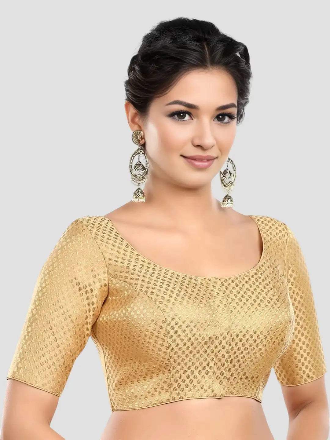 Golden Polka Print Blouse