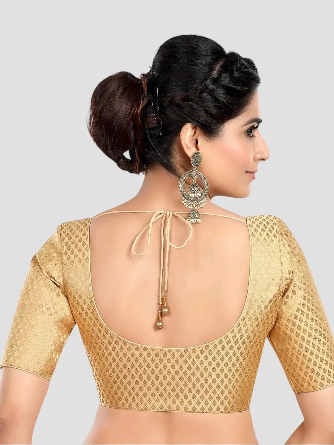 Golden Leaf Print Blouse