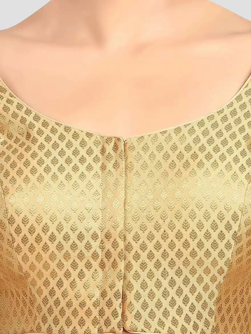 Golden Leaf Print Blouse