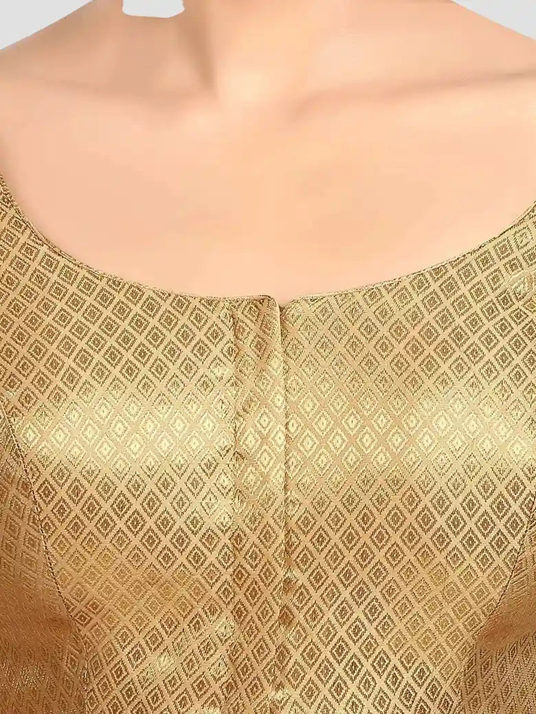 Golden Rhombus Print Blouse