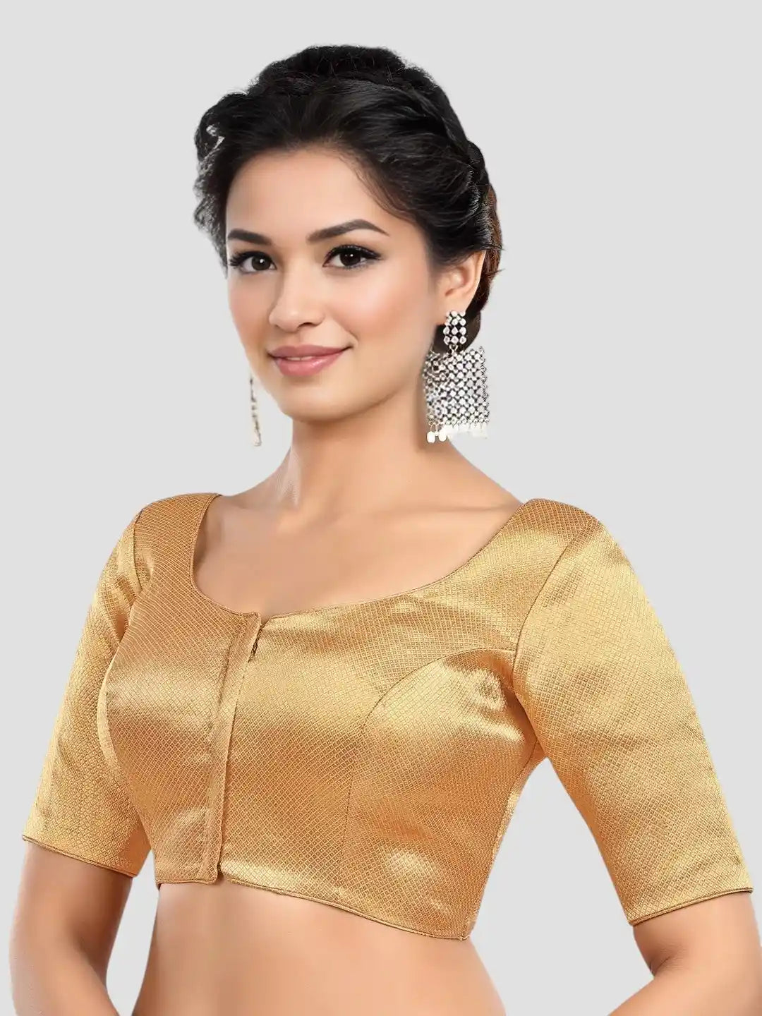 Golden Dot Print Blouse