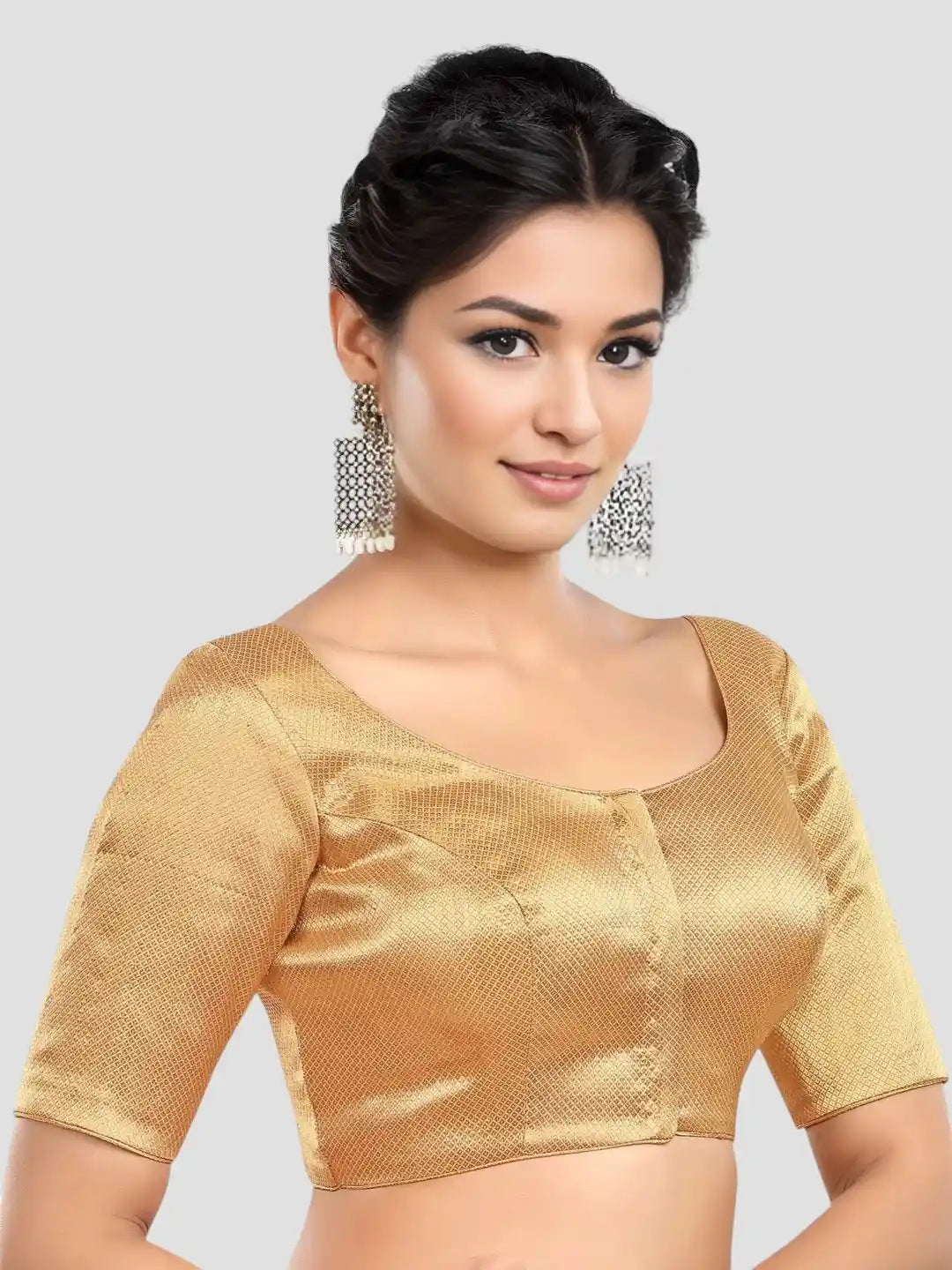 Golden Dot Print Blouse