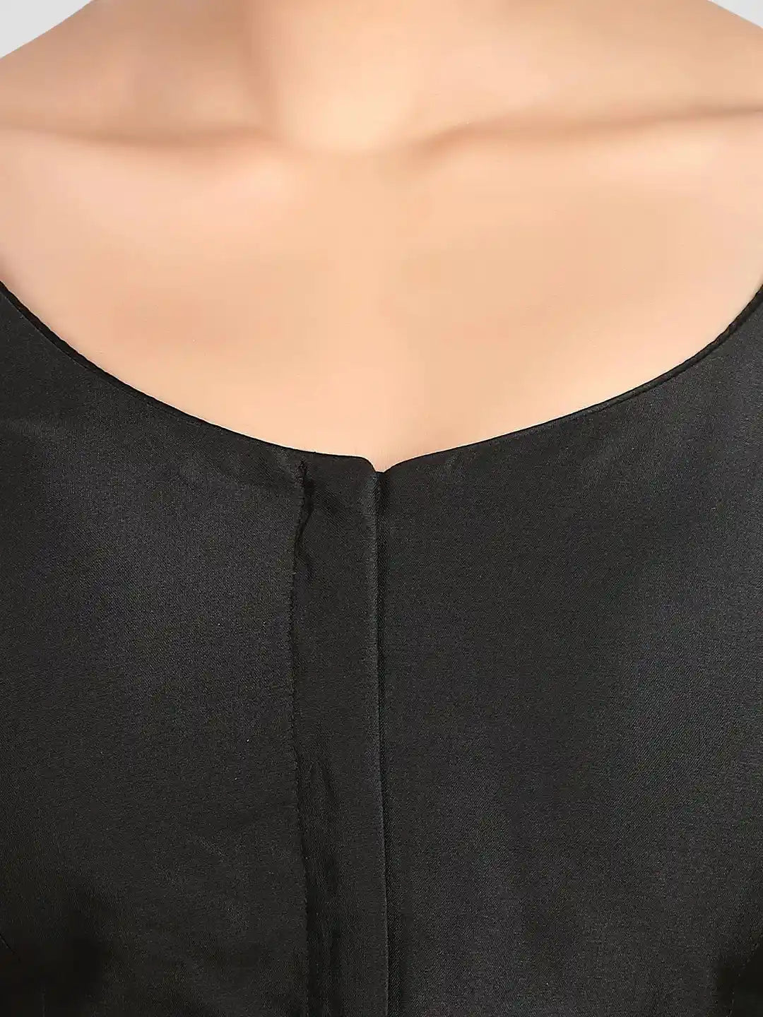 Plain Black Silk Blouse