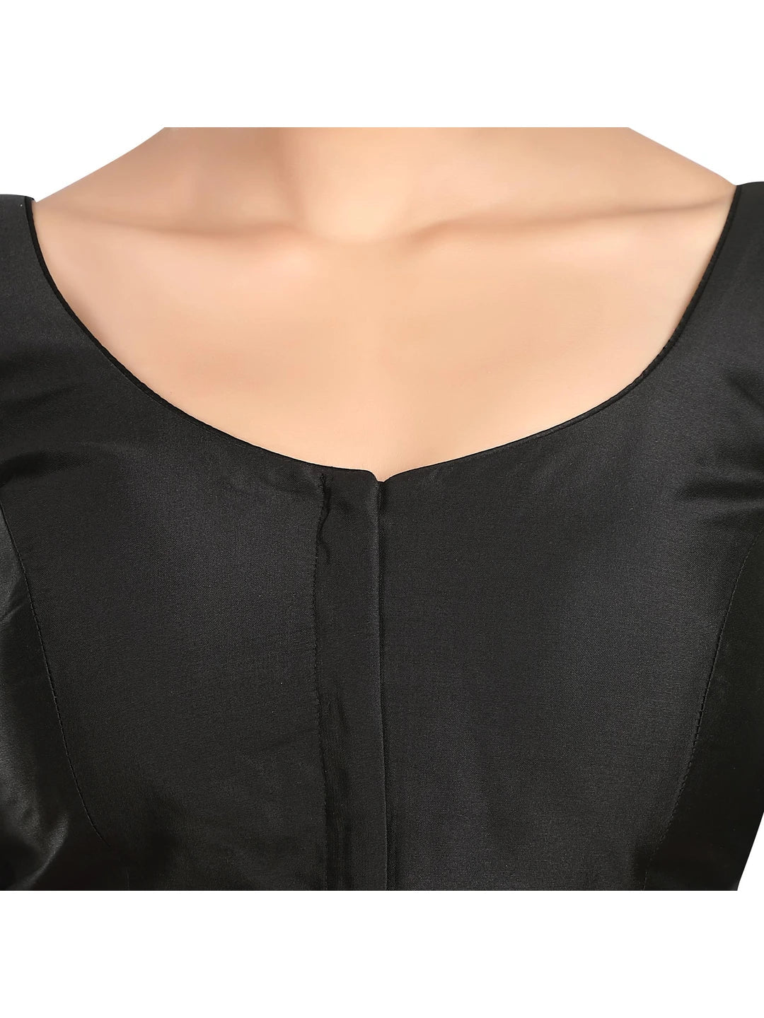 Plain Black Silk Blouse