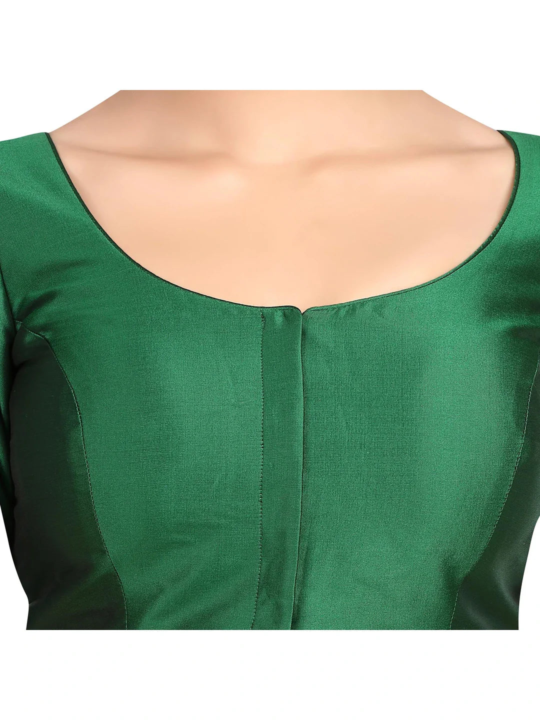 Plain Green Silk Blouse