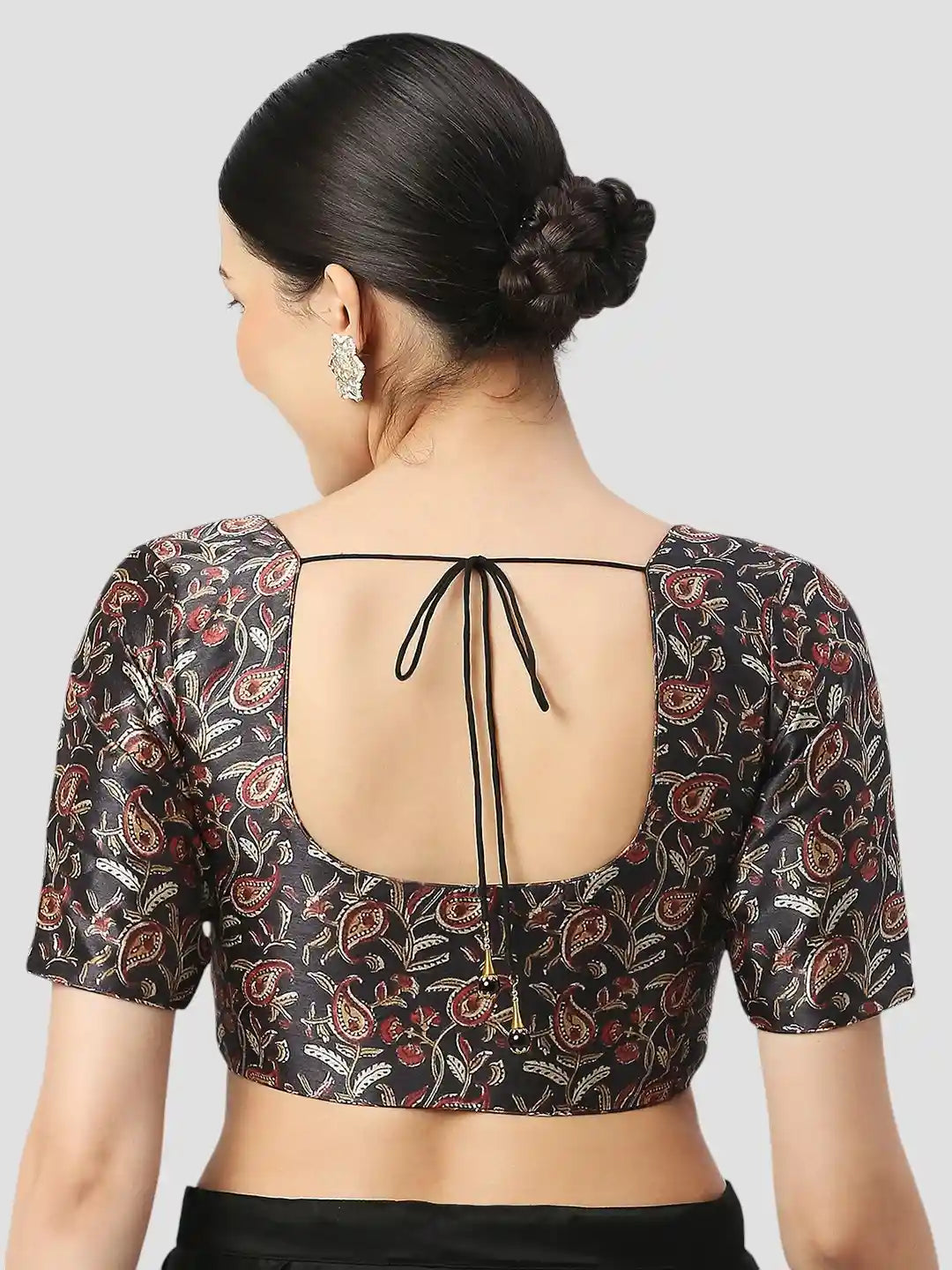 Black Paisley Print Blouse