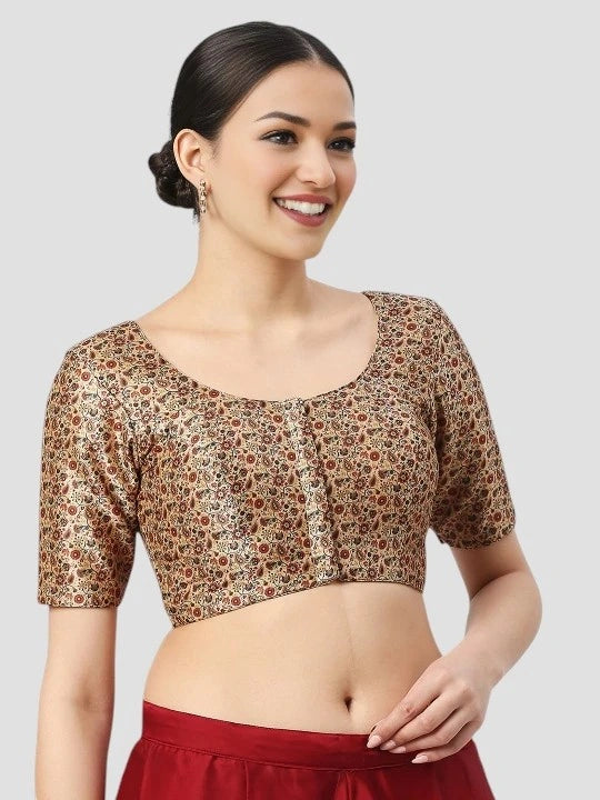 Creamy Elegance in Red Paisley