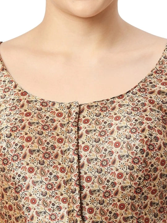 Creamy Elegance in Red Paisley