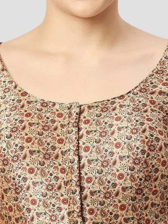 Creamy Elegance in Red Paisley